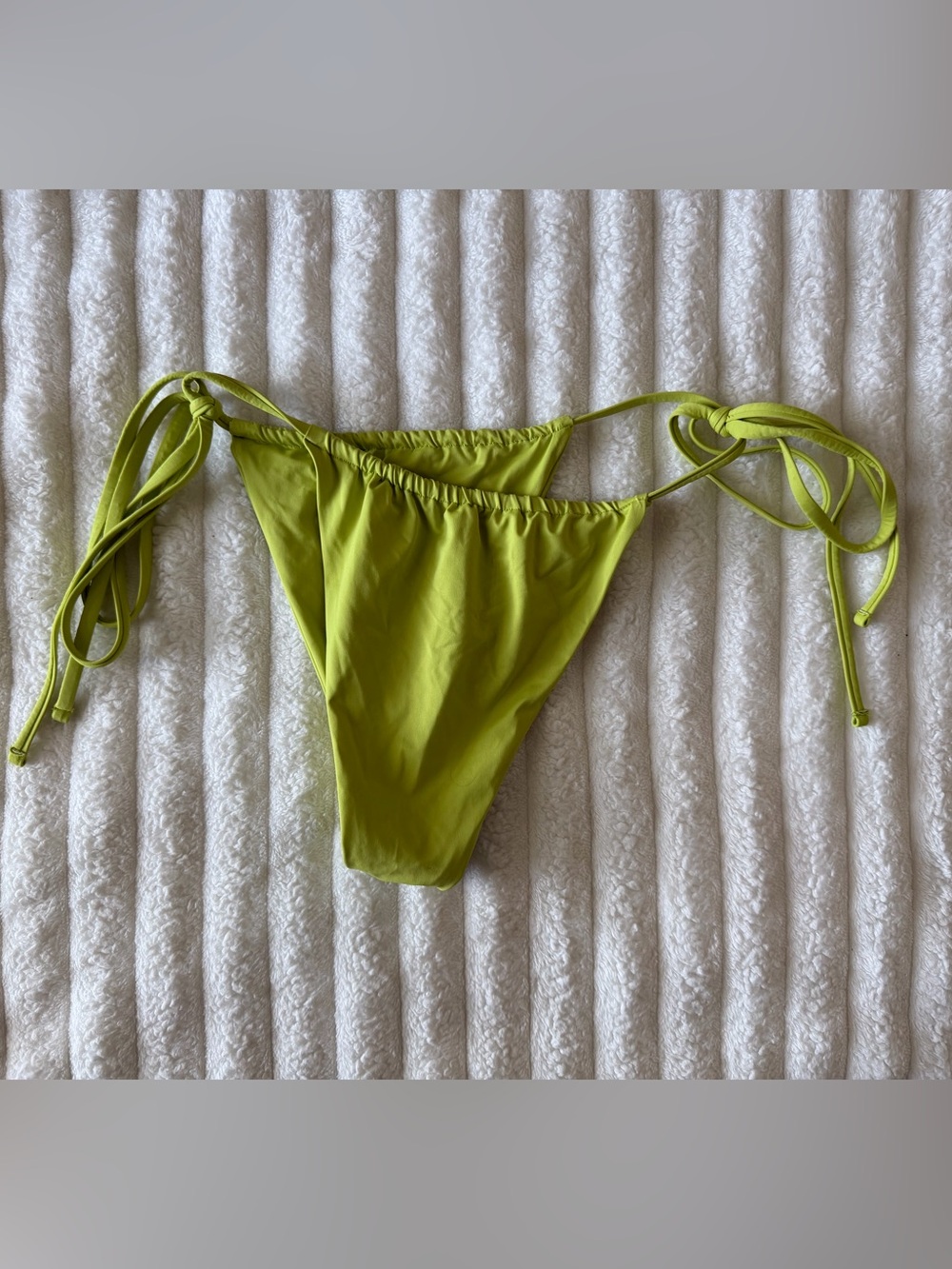 Frankie's Bikinis Lime Green Tie-Side Bikini Bottom